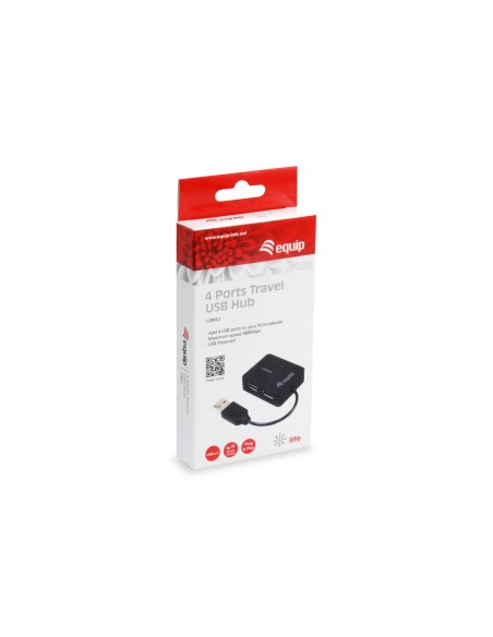 128952 hub de interfaz USB 2.0 480 Mbit/s Negro