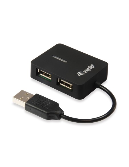 128952 hub de interfaz USB 2.0 480 Mbit/s Negro