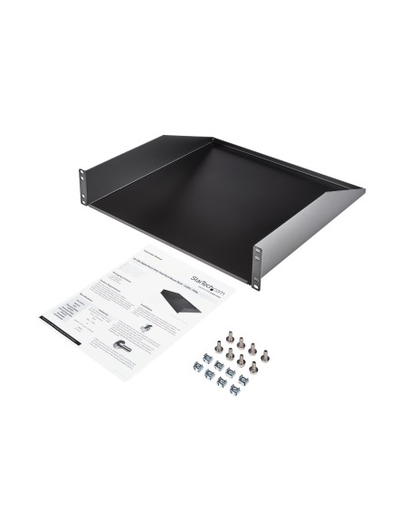 Estante Bandeja Cantilever 2U para Armario Rack de Servidores de 19 Pulgadas - Profundidad Fija de 18 Pulgadas (457,2mm) - 56kg