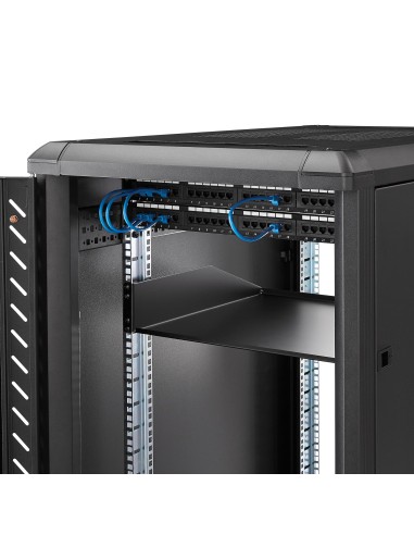 Estante Bandeja Cantilever 2U para Armario Rack de Servidores de 19 Pulgadas - Profundidad Fija de 18 Pulgadas (457,2mm) - 56kg