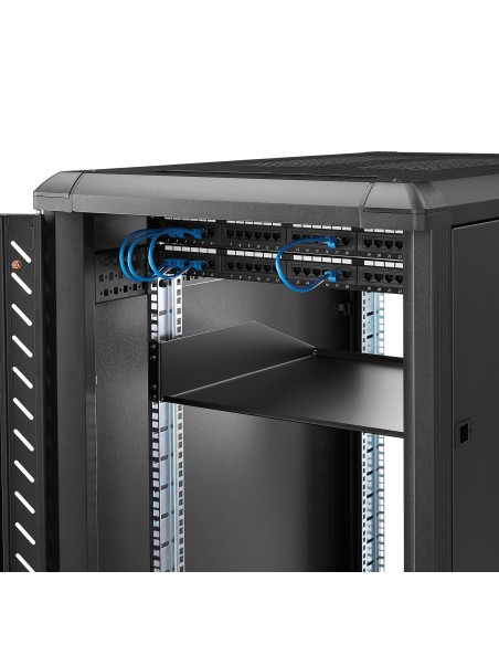 Estante Bandeja Cantilever 2U para Armario Rack de Servidores de 19 Pulgadas - Profundidad Fija de 18 Pulgadas (457,2mm) - 56kg