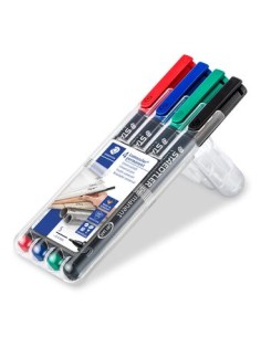 Lumocolor 313 WP4 marcador permanente Negro, Azul, Verde, Rojo 4 pieza(s)