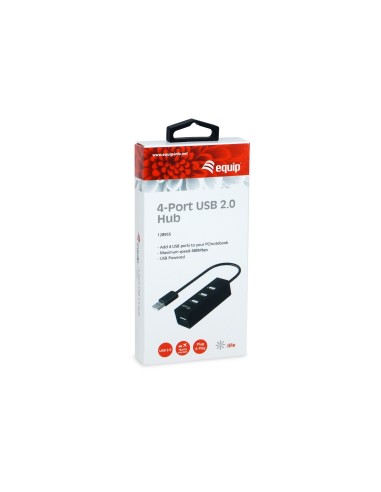 128955 hub de interfaz USB 2.0 480 Mbit/s Negro