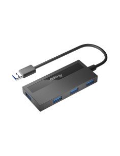 128956 hub de interfaz USB 3.2 Gen 1 (3.1 Gen 1) Type-A 5000 Mbit/s Negro