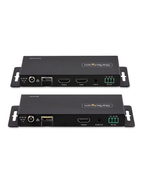 Juego Extensor de HDMI 4K por Fibra - 4K a 60Hz hasta 1km (Monomodo) o 330m (Multimodo) - Fibra Óptica LC - HDR - HDCP - Alarga