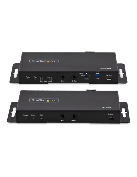 Juego Extensor de HDMI 4K por Fibra - 4K a 60Hz hasta 1km (Monomodo) o 330m (Multimodo) - Fibra Óptica LC - HDR - HDCP - Alarga