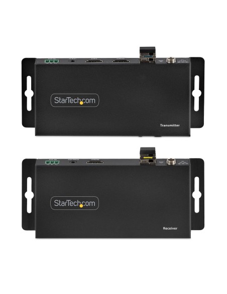 Juego Extensor de HDMI 4K por Fibra - 4K a 60Hz hasta 1km (Monomodo) o 330m (Multimodo) - Fibra Óptica LC - HDR - HDCP - Alarga