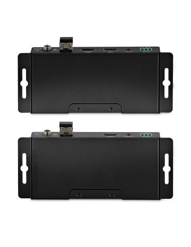 Juego Extensor de HDMI 4K por Fibra - 4K a 60Hz hasta 1km (Monomodo) o 330m (Multimodo) - Fibra Óptica LC - HDR - HDCP - Alarga