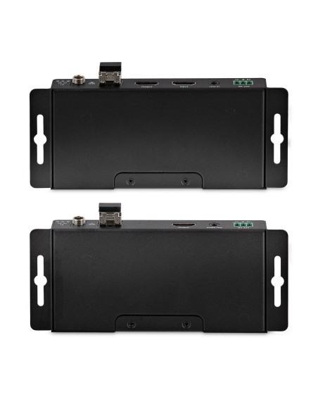 Juego Extensor de HDMI 4K por Fibra - 4K a 60Hz hasta 1km (Monomodo) o 330m (Multimodo) - Fibra Óptica LC - HDR - HDCP - Alarga