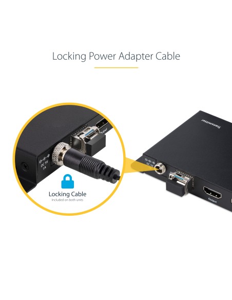 Juego Extensor de HDMI 4K por Fibra - 4K a 60Hz hasta 1km (Monomodo) o 330m (Multimodo) - Fibra Óptica LC - HDR - HDCP - Alarga