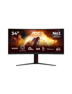 G4 CU34G4ZCA pantalla para PC 86,4 cm (34") 3440 x 1440 Pixeles Wide Quad HD Negro, Rojo