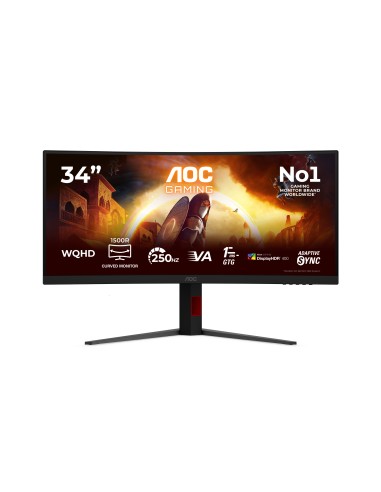 G4 CU34G4ZCA pantalla para PC 86,4 cm (34") 3440 x 1440 Pixeles Wide Quad HD Negro, Rojo