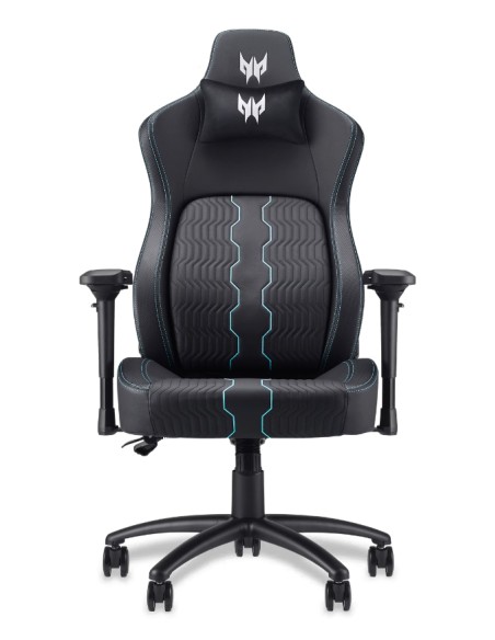 PGC371 Silla para videojuegos universal Negro, Azul