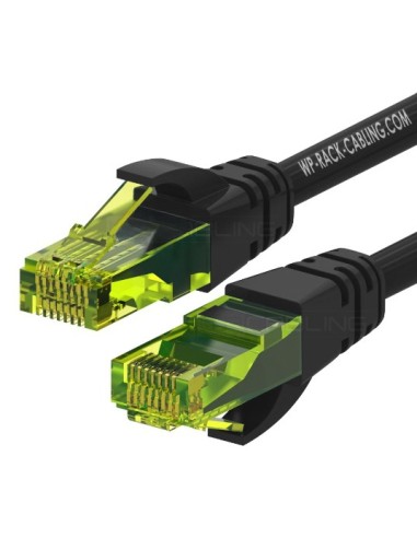 WPC-PAT-6AU005BL cable de red Negro, Verde 0,5 m Cat6a U/UTP (UTP)