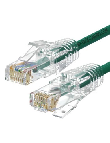 WPC-PAT-6AU005G-S cable de red Verde, Transparente 0,5 m Cat6a U/UTP (UTP)