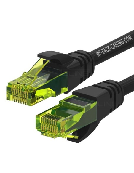 WPC-PAT-6AU010BL cable de red Negro, Verde 1 m Cat6a U/UTP (UTP)