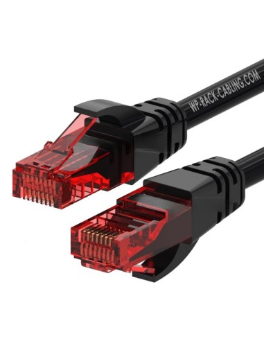WPC-PAT-6U002BL cable de red Negro, Rojo 0,2 m Cat6 U/UTP (UTP)