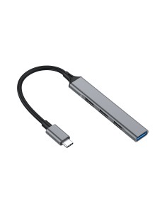 128961 hub de interfaz USB 3.2 Gen 1 (3.1 Gen 1) Type-C 5000 Mbit/s Negro, Gris 2