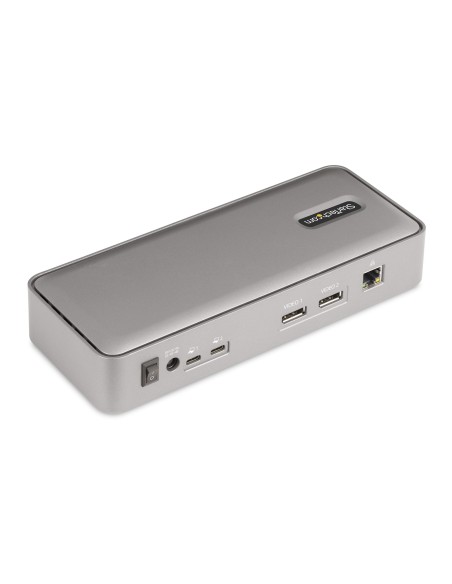 Docking Station KVM USB-C para Portátil - Replicador de Puertos USB Tipo C para 2 Monitores DisplayPort 4K 60Hz - Hub 5x USB - 