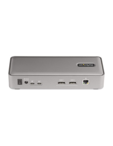 Docking Station KVM USB-C para Portátil - Replicador de Puertos USB Tipo C para 2 Monitores DisplayPort 4K 60Hz - Hub 5x USB - 