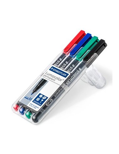 Lumocolor 317 WP4 marcador permanente Negro, Azul, Verde, Rojo 4 pieza(s)