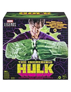 Marvel Legends Series Incredible Hulk Puños premium para juego de rol con efectos de golpes y destrozos