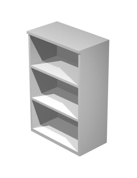 ARTEXPORT ESTANTERÍA MEDIA PRESTO ABIERTA 2 ESTANTES 22MM REGULABLES CON TRASERA GRIS