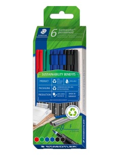 Lumocolor Permanent marcador permanente Negro, Azul, Verde, Rojo