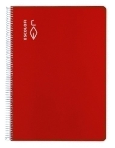 BLOCK ESCOLOFI A4 80h PT.3,5 70g ROJO - Pack de 5 unidades