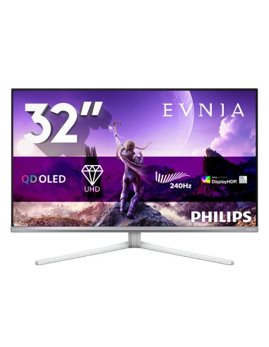 Evnia 8000 32M2N8900P/00 pantalla para PC 80 cm (31.5") 3840 x 2160 Pixeles 4K Ultra HD QD-OLED Blanco