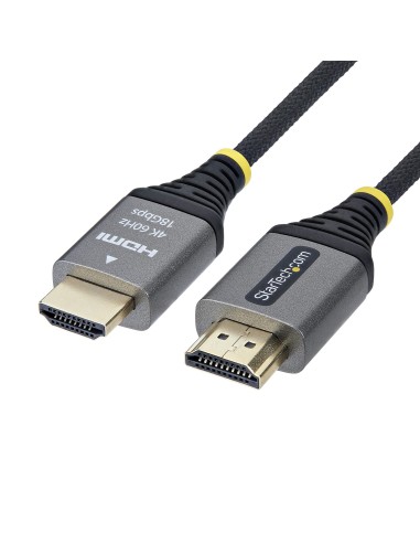 Cable HDMI Certificado Premium de Alta Velocidad de 2m - Ultraflexible - Trenzado - 4K 60Hz/1440p 144Hz - HDR10/ARC - 18Gbps