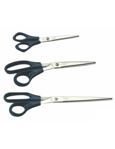 T2100 tijera de escritorio y manualidades Tijeras de oficina Corte recto Negro, Plata T2100