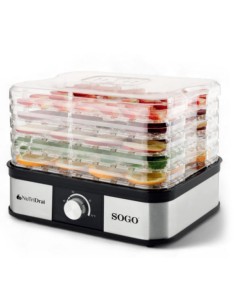 DAL-SS-10461 deshidratador de alimentos Negro, Acero 245 W
