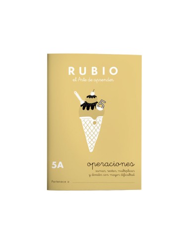 CUADERNO RUBIO A5 OPERAC.y PROBLEMAS  5A - Pack de 10 unidades P5A
