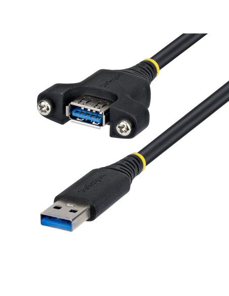 Cable de Montaje en Panel USB-A de 2m - Alargador USB Macho a Hembra - Cable Adaptador Extensor USB de 5Gbps
