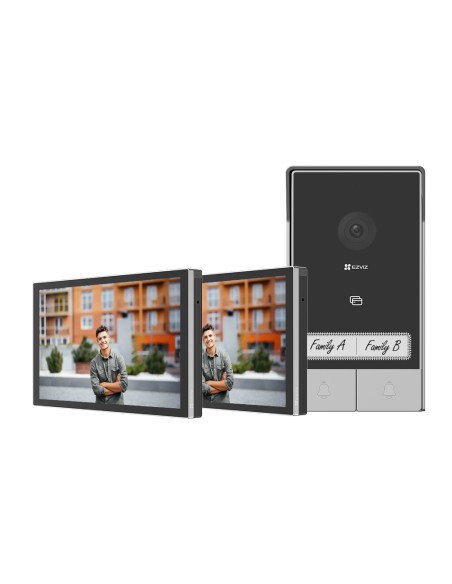 Kit HP7 sistema de intercomunicación de video 17,8 cm (7") Negro, Plata