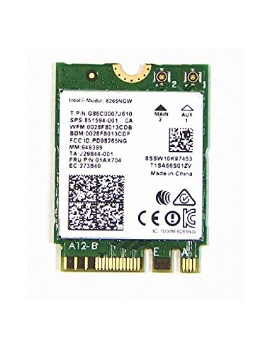 8265.NGWMG adaptador y tarjeta de red Interno WLAN 867 Mbit/s