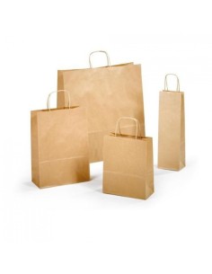 PAQ 25 BOLSAS KRAFT ALLEGRA COLOR KRAFT 26X12X36CM