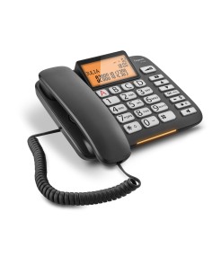 DL 580 Teléfono analógico Identificador de llamadas Negro