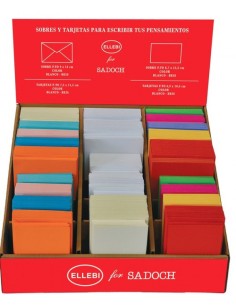EXP 1500 TARJETAS Y SOBRES DE COLORES SURTIDOS 30X28X15CM