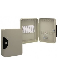 CAJA GUARDALLAVES METALICA 24 LLAVES EN COLOR GRIS BISMARK 319903