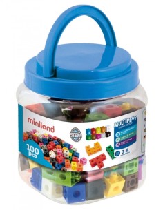 Juego de cubos 2 cm para juegos matematicos 100 pizas