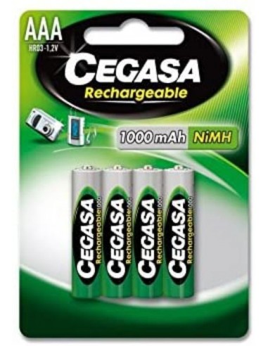 BLISTER 4 PILAS CEGASA RECARGABLE HR03 1000 MAH 1 2V