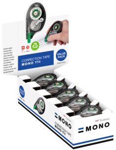 MONO YT4 20pcs corrección de películo/cinta 10 m Blanco 20 pieza(s)