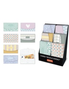 EXPOSITOR 30 SOBRES REGALA DINERO DECORADOS