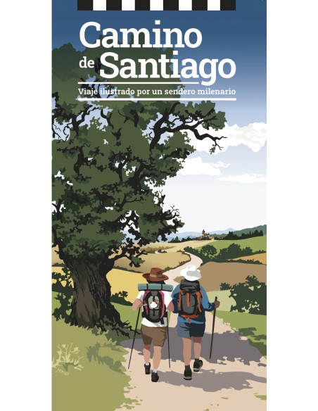 Mapa ilustrado Camino de Santiago