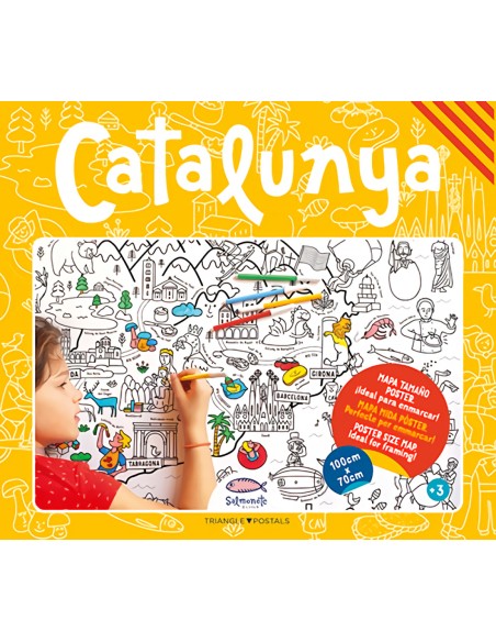Catalunya mapa para colorear