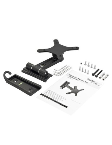 Soporte de pared de un solo giro para monitor - Montura VESA para Pantallas de hasta 27 Pulgadas