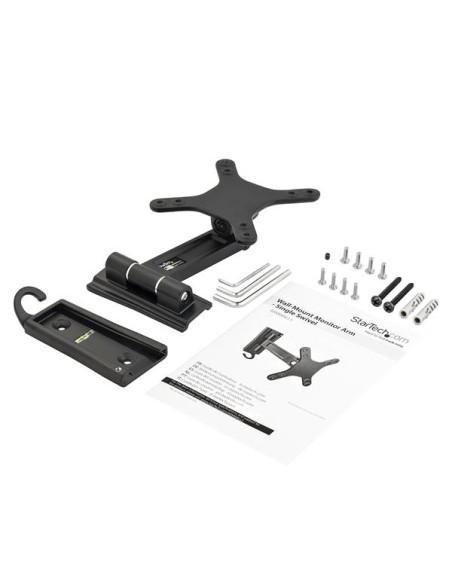 Soporte de pared de un solo giro para monitor - Montura VESA para Pantallas de hasta 27 Pulgadas