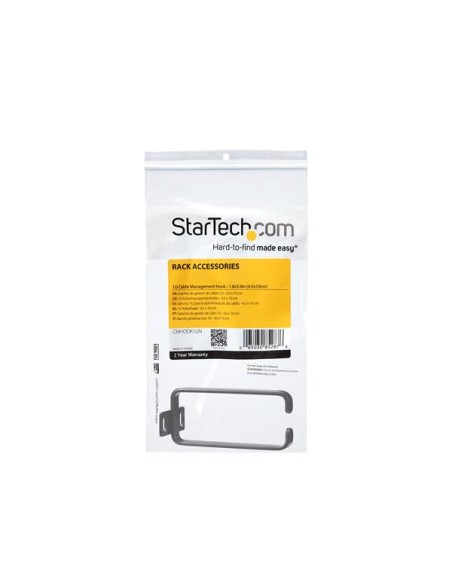 Anilla Pasacables en D Vertical 1U para Gestión de Cableado en Armarios Racks - Guiacables 4,5x10cm